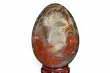 Colorful, Polished Petrified Wood Egg - Madagascar #172520-1
